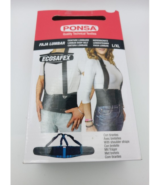 Faja Lumbar con Tirantes Talla L/XL | Herrajes HE