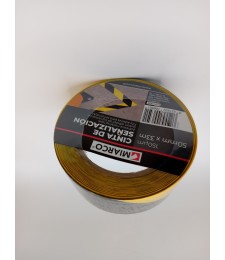 Cinta Señalización Amarillo/Negro 50mm 30M | Herrajes HE