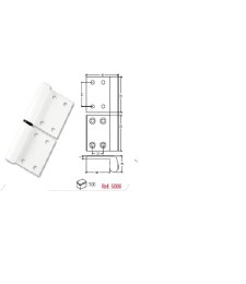 Bisagra Reversible 120mm Blanca RF 5006 | Herrajes HE
