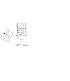 Bisagra Reversible 70mm Blanca RF 5005 | Herrajes HE