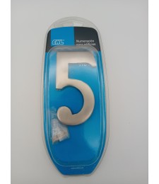 Número 5 Color Plata para Fachadas | Herrajes HE