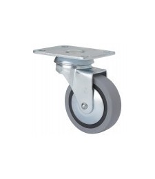 Rueda Giratoria Goma Gris 1-0190 | Herrajes HE