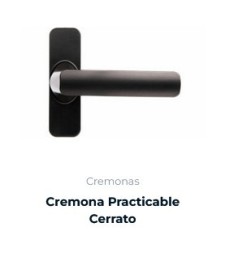 Cremona Cerrato Practicable Negra para Ventanas | Herrajes HE