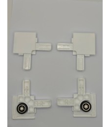 Juego Escuadra Mosquitera Corte Recto Blanco | Herrajes HE