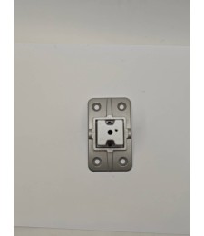 Soporte Pie Barandilla Plata 30x30 | Herrajes HE