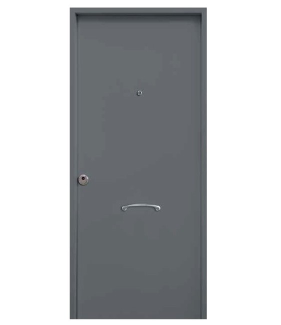Puerta Nascor Lisa Hoja 80 3 Ptos Gris Dcha | Herrajes HE