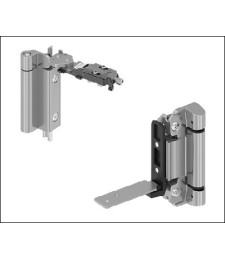 Kit Bisagra Hoja Pasiva Oscilo Plata V2017 | Herrajes HE
