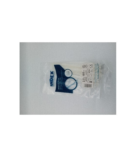 Brida Nylon Blanca 2.5x160 (100 Unidades) | Herrajes HE