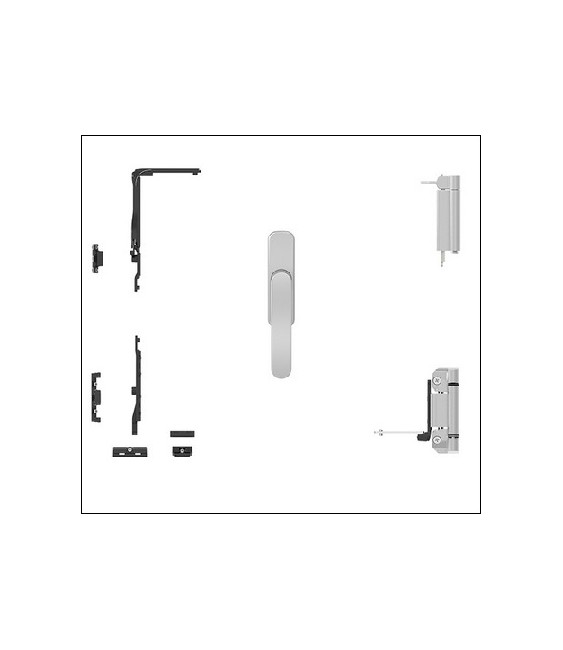 Kit Base Oscilo 1 Hoja Negro Cremona Sirius | Herrajes HE