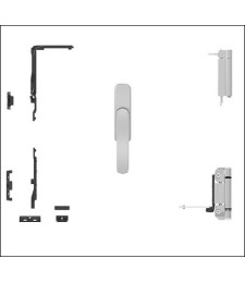 Kit Base Oscilo 1 Hoja Plata Cremona Sirius | Herrajes HE