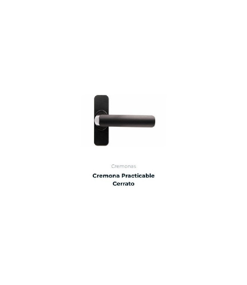 Cremona Cerrato Practicable Negra para Ventanas | Herrajes HE