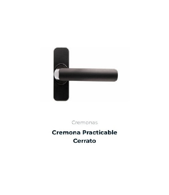 Cremona Cerrato Practicable Negra para Ventanas | Herrajes HE