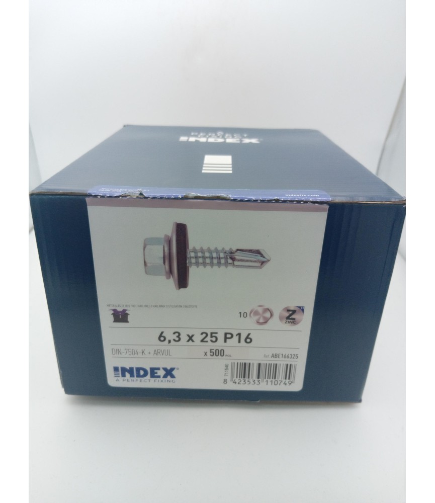 Tornillo 6.3x25 Arandela P-16 7504K+ Arvuk | Herrajes HE