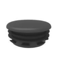 Tapón Redondo Negro 28mm para Tubos | Herrajes HE
