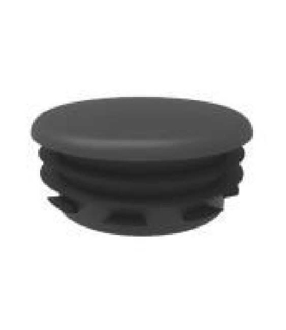 Tapón Redondo Negro 28mm para Tubos | Herrajes HE