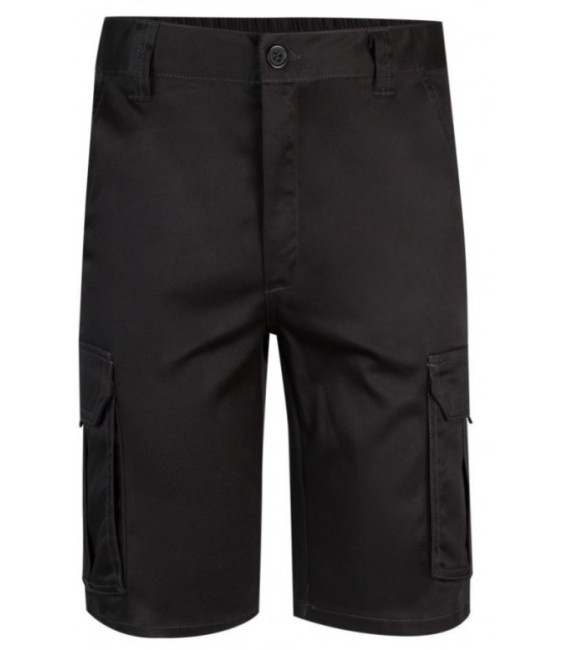 Bermuda Stretch Multibolsillos Negro | Ropa Laboral | Herrajes HE