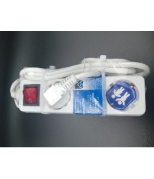 Base Múltiple 3 Tomas TT 1.5M c/Interruptor | Herrajes HE