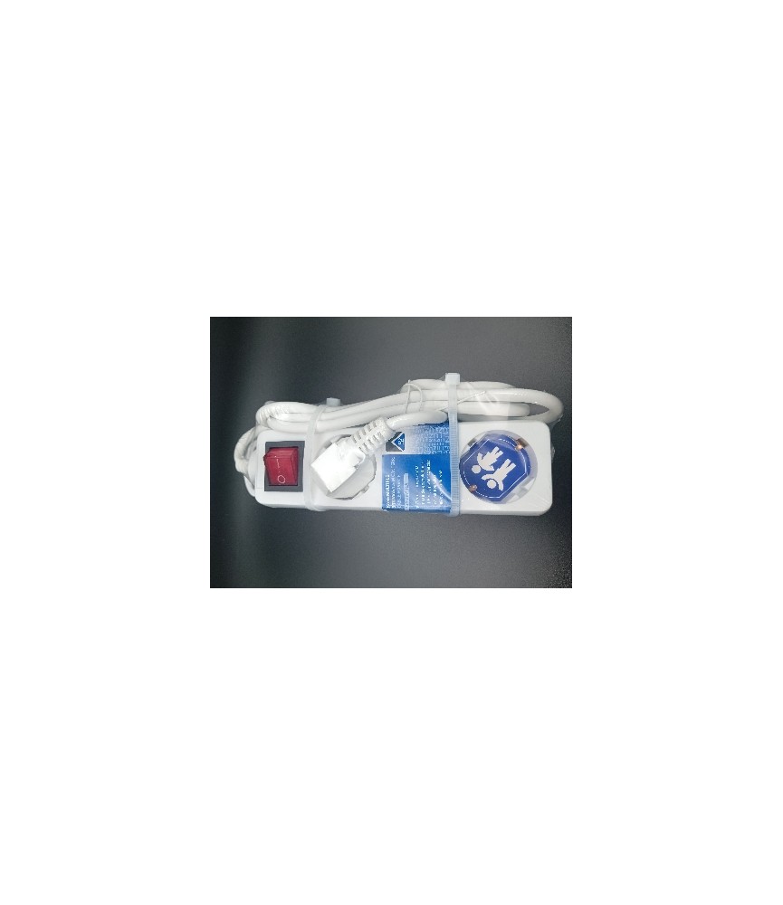 Base Múltiple 3 Tomas TT 1.5M c/Interruptor | Herrajes HE