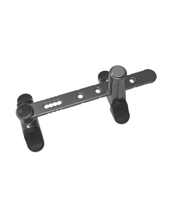 Retenedor Practicable Pulsador Negro RTACP | Herrajes HE