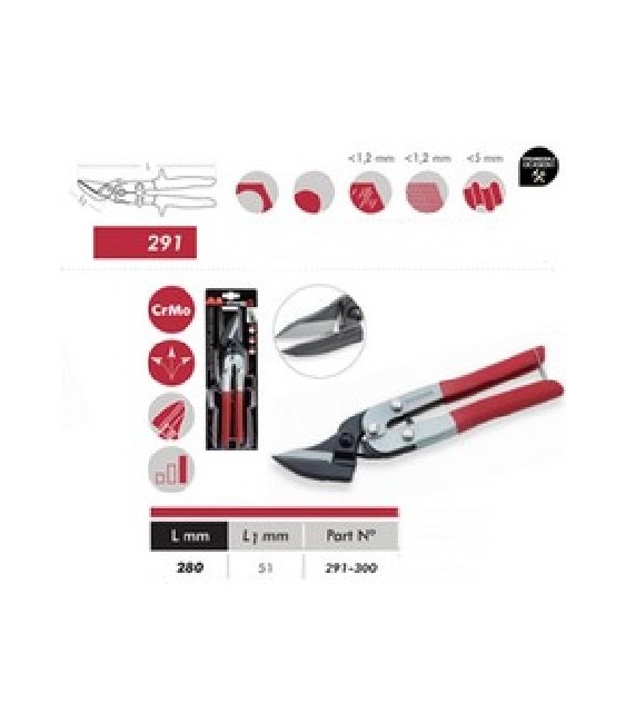 Tijera Cortachapa CrMo Corte Recto | Herrajes HE