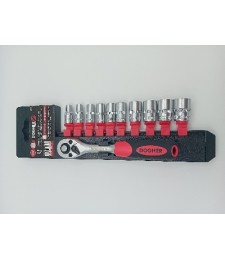 Juego 11 Vasos Hexagonales 1/4" Profesional | Herrajes HE