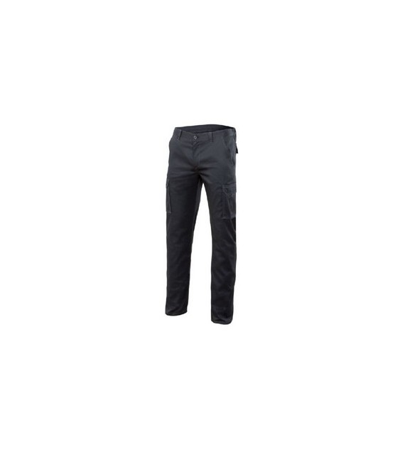 Pantalón Multibolsillo Stretch Negro T-44 | Herrajes HE