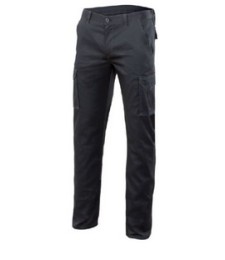 Pantalón Multibolsillo Stretch Negro T-48 | Herrajes HE