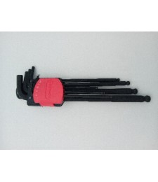 Juego Llaves Macho Hexagonal Redonda XL Negro 9 Pzas | Herrajes HE