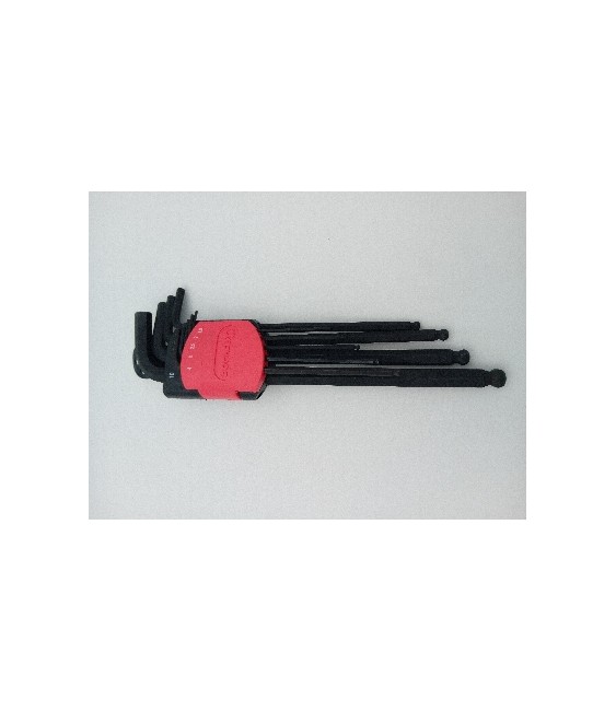 Juego Llaves Macho Hexagonal Redonda XL Negro 9 Pzas | Herrajes HE