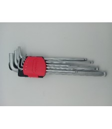 Juego Llaves Macho Hexagonal Redonda XL 9 Pzas | Herrajes HE