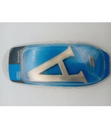 Letra A Níquel Mate 10 cm | Herrajes HE