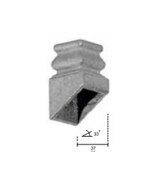 Macollas 16mm Cuadrado 2032-MA-16 Níquel | Decoración Forja | Herrajes HE