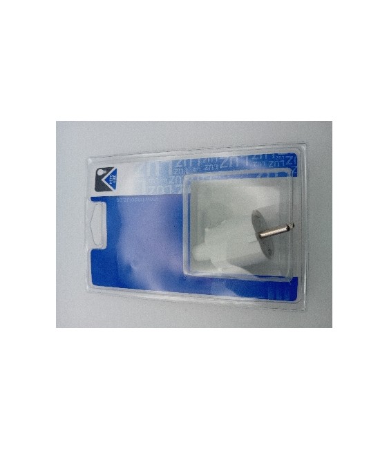 Clavija Goma Industrial Blanca Blíster | Herrajes HE