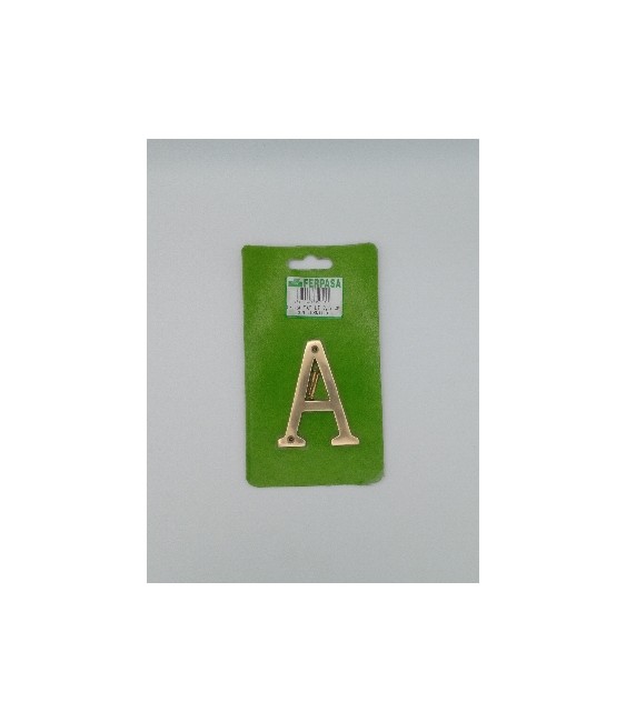 Letra A Latón 7,5 cm c/Torn | Herrajes HE