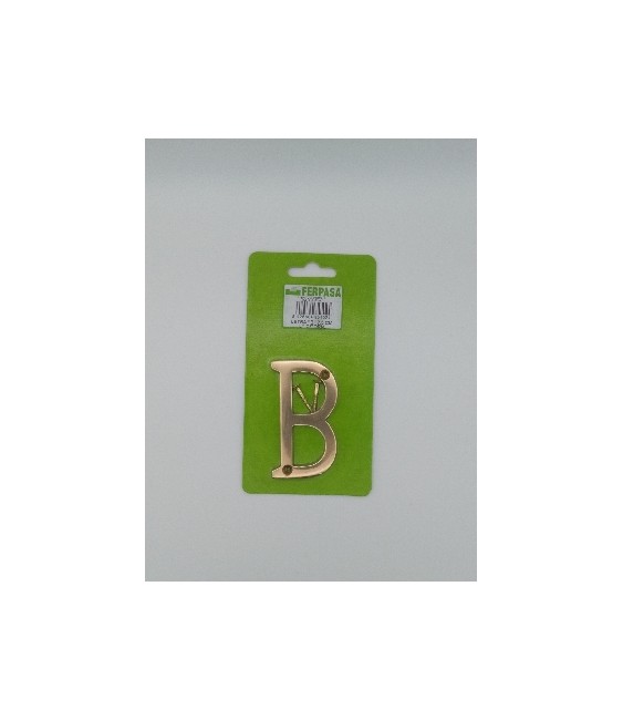 Letra B Latón 7,5 cm c/Torn | Herrajes HE