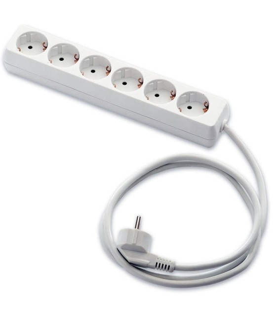 Base 6 Tomas c/Interruptor+Cable 1.5m | Herrajes HE