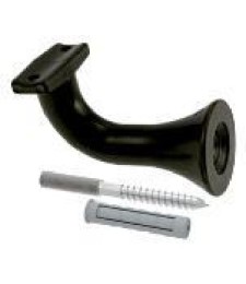 Soporte Pasamanos Aluminio Negro SOP-3 Trompeta | Herrajes HE