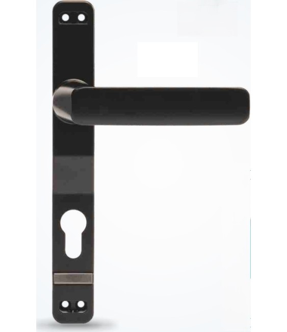 Manivela Placa Larga Cerrato Negro | Herrajes HE