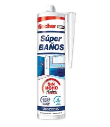 Silicona Fischer Supebaños Blanca 280ml | Herrajes HE