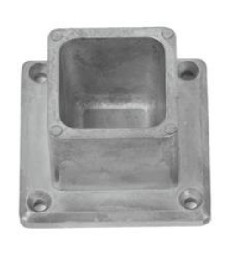 Base Aluminio 80x80 Blanco | Herrajes HE