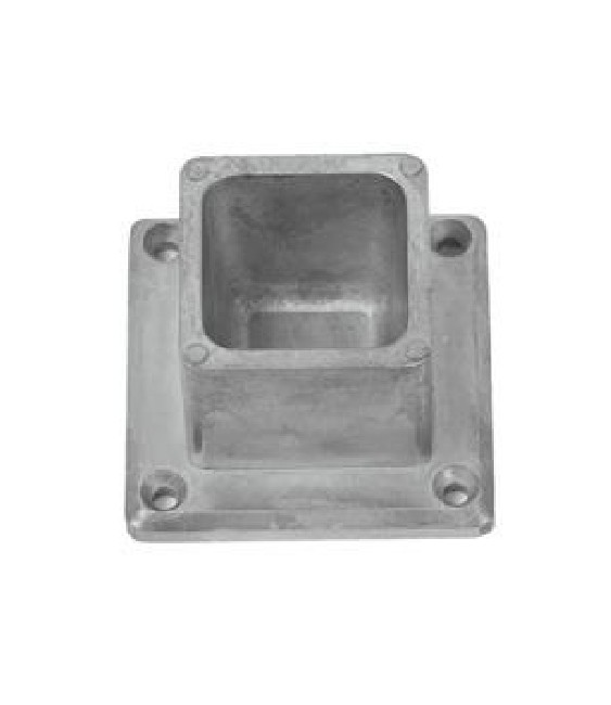 Base Aluminio 80x80 Blanco | Herrajes HE