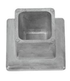 Base Aluminio 80x80 Negra para Estructuras | Herrajes HE