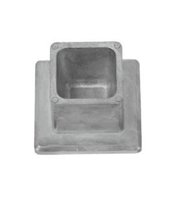 Base Aluminio 80x80 Negra para Estructuras | Herrajes HE