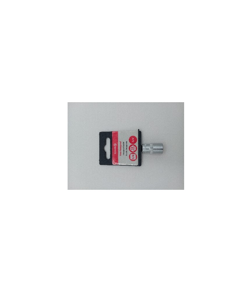 Vaso Hexagonal 1/4" CrV 10mm | Herrajes HE