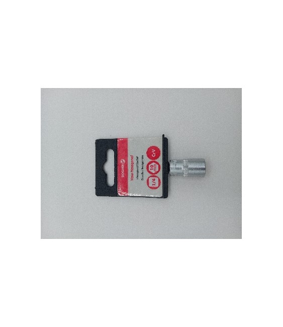 Vaso Hexagonal 1/4" CrV 10mm | Herrajes HE