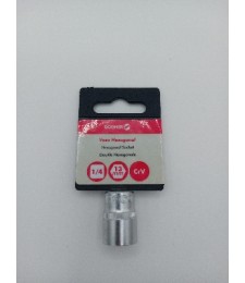 Vaso Hexagonal 1/4" CrV 13mm | Herrajes HE