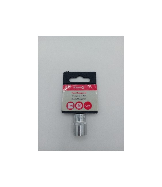 Vaso Hexagonal 1/4" CrV 13mm | Herrajes HE