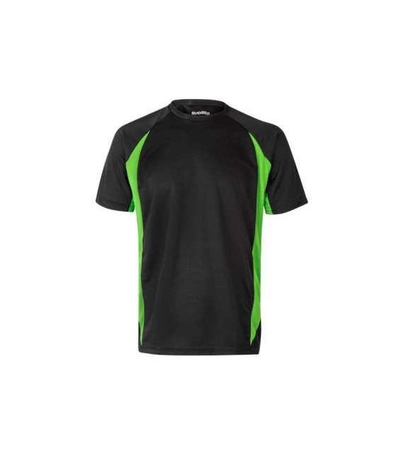 Camiseta Técnica Bicolor Negro/Verde Lima T.XL | Herrajes HE