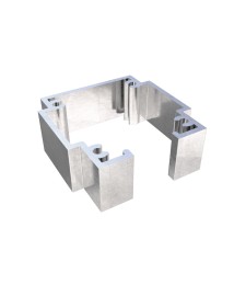 Anclaje 100x100 Bruto con Tornillos | Herrajes HE