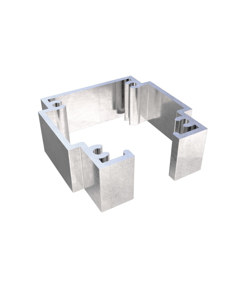 Anclaje 100x100 Bruto con Tornillos | Herrajes HE